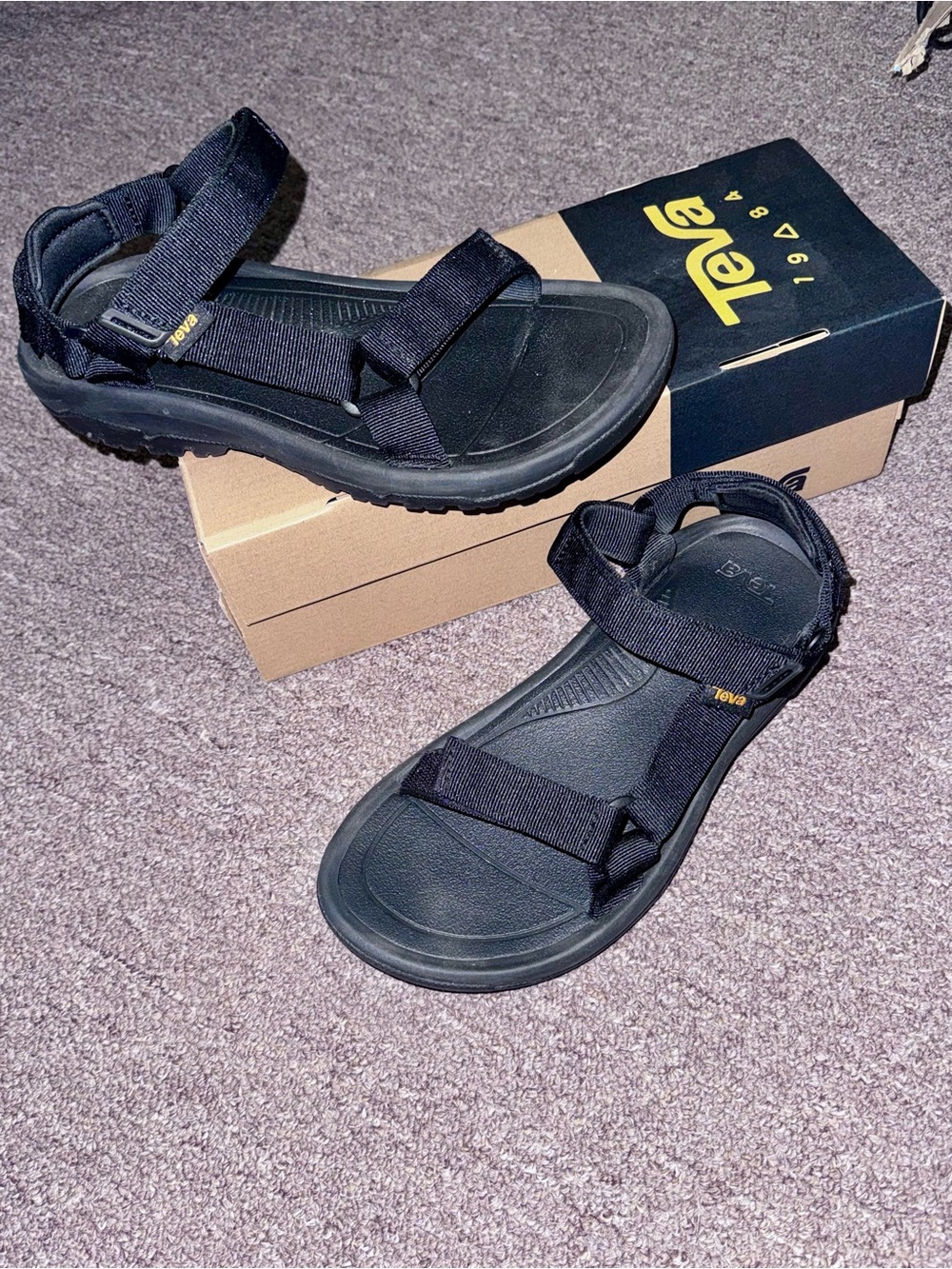 Teva Women’s Hurricane XLT2 Black Outdoor Sport Sandals with Adjustable Straps